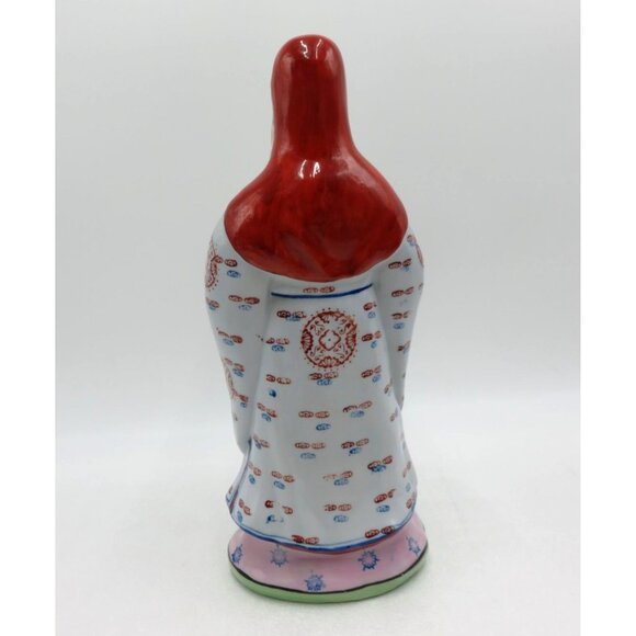CHINESE God Of Longevity Figurine With BABY Child Hand-Painted Vintage Porcelain - Picture 4 of 10